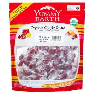 Yummy Earth Organic Candy Drops Googly Grape 13 oz. family size bag 