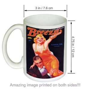  Breezy Stories Scandal Girl Retro Pulp Cover Art COFFEE 