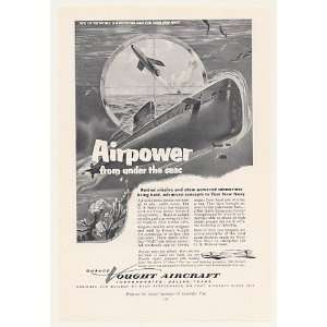  1955 Vought Aircraft Regulus Missile Nautilus Sub Print Ad 