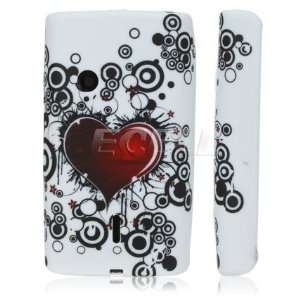  Ecell   RED HEART GEL BACK CASE FOR SONY ERICSSON XPERIA 