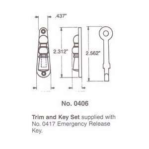   Estate Colonial Emergency Release Trim and Key 0406