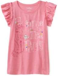 Hatley Girls 2 6X Graphic Tea Time Time For A Tea Party Tee