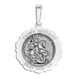  Saint George Scalloped Medal Jewelry