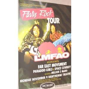   LMFAO Poster   Concert Flyer for the Party Rock Tour