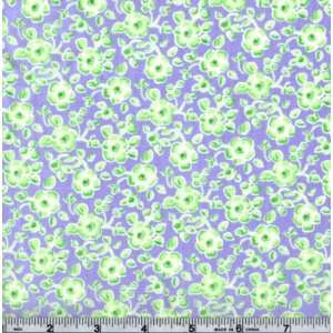  45 Wide Rambling Rose Garden Lavender Fabric By The Yard 