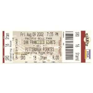  barry bonds 600th Home Run Full Unused ticket Everything 