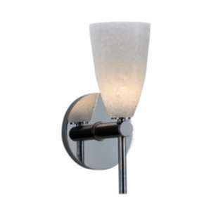  Alico Single Lamp Wall Sconce with Ice Water Glass Matte Satin Nickel