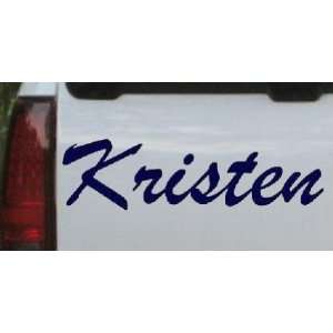  Kristen Car Window Wall Laptop Decal Sticker    Navy 3in X 