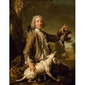  Hand Made Oil Reproduction   Jean Baptiste Oudry   32 x 42 