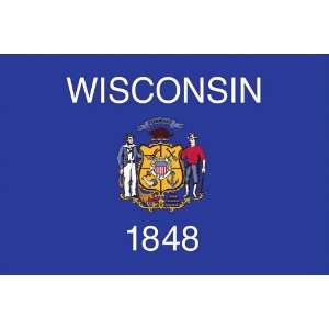  Valley Forge Nylon Wisconsin State Flag, measures 3 Foot x 