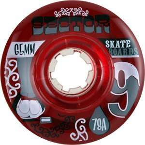  Sector 9 Topshelf 65mm Skateboard Wheels 78a Red (Set Of 4 