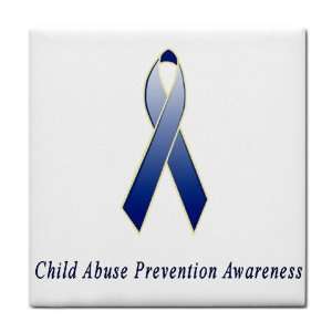  Child Abuse Prevention Awareness Ribbon Tile Trivet 