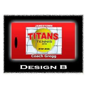 Personalized Tennis Bag Tag for Player or Coach Gift  
