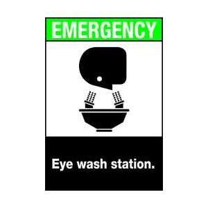 Sign,10x7,eye Wash Station,fiberglass   BRADY  Industrial 