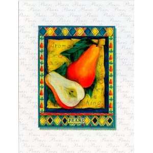  Pears Arrangement   Poster by Tricia Miller (7 x 9.5 