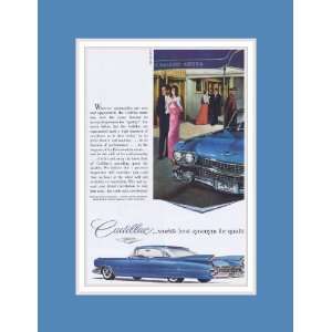 1959 Cadillac Coupe Blue Waldorf Astoria Vintage Ad 