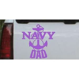 Purple 16in X 16.0in    Navy Dad Military Car Window Wall Laptop Decal 