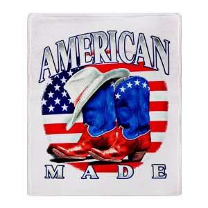  Stadium Throw Blanket American Made Country Cowboy Boots 