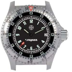  Military Analog Quartz Timepiece, Stainless, Black Dial 