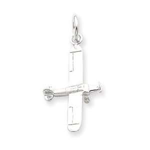  Sterling Silver Airplane Charm QC1024 Jewelry