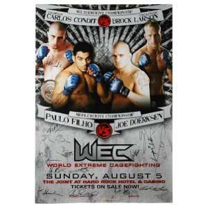  WEC 29 Autographed Poster 