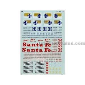   Trailers Decal Set   Santa Fe (ATSF) Blue & Red 1960 70 Toys & Games