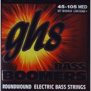 GHS Electric Bass 4 String Boomers Roundwound 34   36 Scales, .045 