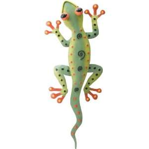  Wall Art Gecko Decor 11in Spiral Green   Regal Art #R156 