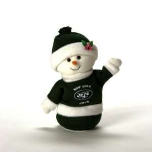  New York Jets 9 Animated Touchdown Snowman   NFL Football 