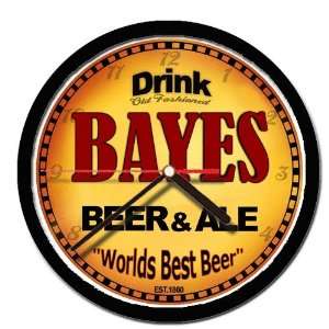  BAYES beer and ale cerveza wall clock 