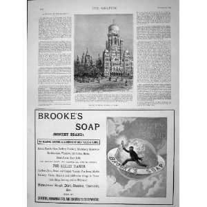    1893 MUNICIPAL BUILDINGS BOMBAY BROOKES MONKEY SOAP