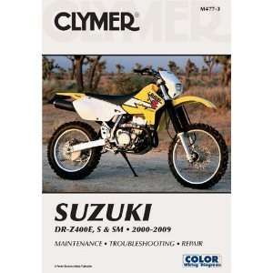  2000 2009 Suzuki DRZ400E 400S 400SM Clymer Repair Manual 