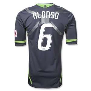 adidas Seattle Sounders FC 2012 ALONSO Away Authentic TechFit Soccer 