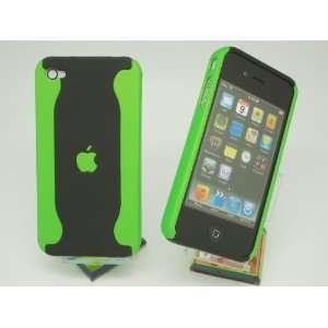  iPhone 4 4G 4S Dual 2 Tone Deep Green / Black Hard Back Case Cover 