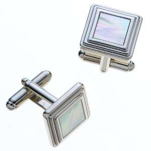  Chaps Square Mother of Pearl Cuff Links Jewelry