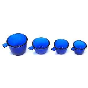    IWGAC 01 10392 Blue Glass Measuring Cup Set4