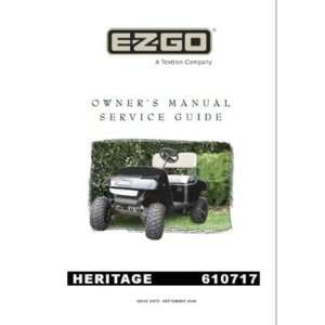 EZGO 610717 2008 Owners Manual and Service Guide for Gas TXT Personal 