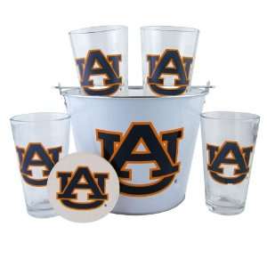  Auburn Glasses and Beer Bucket Set  Auburn Beer Bucket 