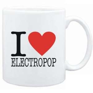  Mug White  I LOVE Electropop  Music