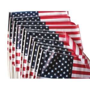  US Stick Flag 20 Pk, Large (12 x 18 on 30 wooden staff 