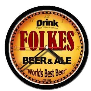  FOLKES beer and ale cerveza wall clock 