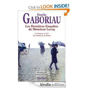 Les dernières enquêtes de Mr Lecoq (French Edition) EMILE GABORIAU 