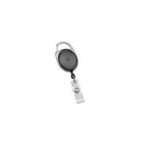  Black Premier Translucent Carabiner Style Badge Reel 