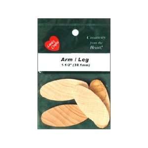  Laras Wood Angel Arm Part 1 1/2x 3/4x 3/16 4 pc (6 Pack 