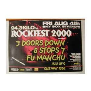  3 Doors Down Fu Manchu 8 stops 7 Handbill Poster Three 