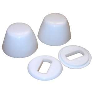 Lasco 04 3911 White Round Plastic, Universal Fit, 1 Pair Toilet Bolt 