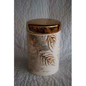    Illume Gold Lustre Ceramic Candle Woodfire, 9 Ounce
