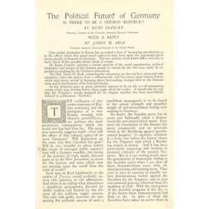    1917 World War I Political Future of Germany 