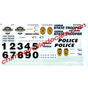  #3034 1/24 1/25 Kansas, Topeka Police Decals