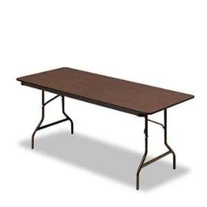   Laminate Folding Table, Rectangular, 72w x 30d, Walnut